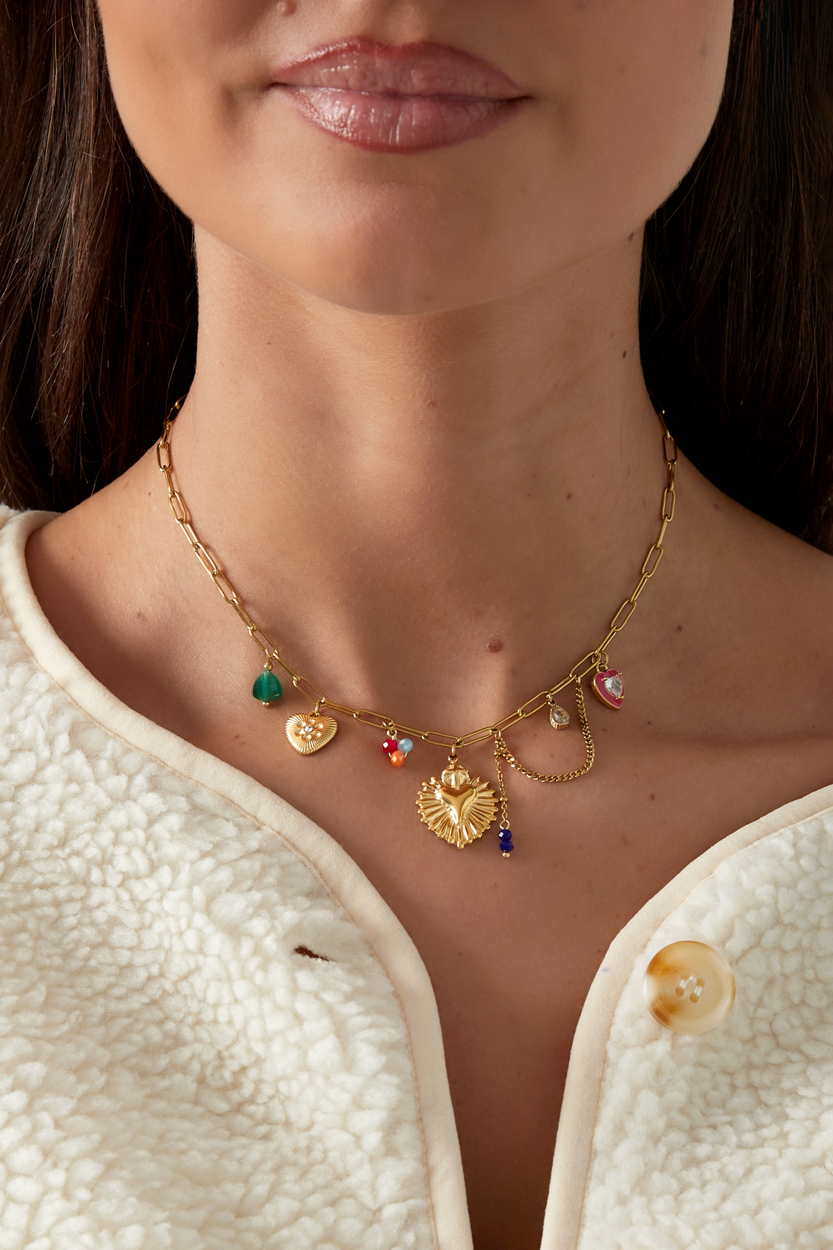 Colorful joy necklace - Gold color h5 Picture2